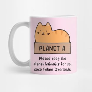 Orange Cat - Habitable Planet (Blossom Pink) Mug